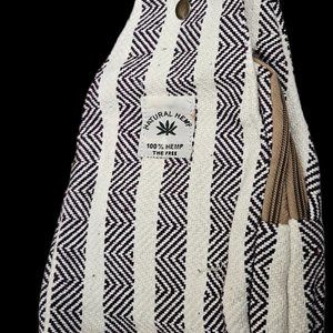 Hemp Sling Backpack- Hemp Cross body Bag-Hemp Shoulder Backpack Adjustab…